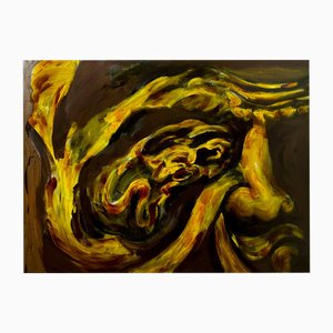 Renjie Gao, The Face of Abstraction Expressionism-3, 2023-24, óleo sobre lienzo