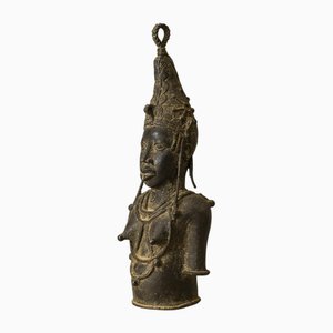 Edo Artist, Benin Busto, Bronzo