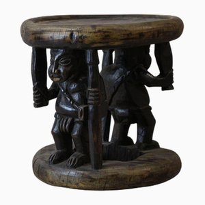 Table d'Appoint Vintage en Bois Baule