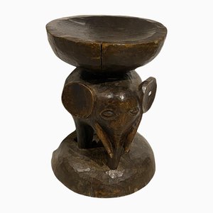 Tabouret Tonga Éléphant Sculpté à la Main