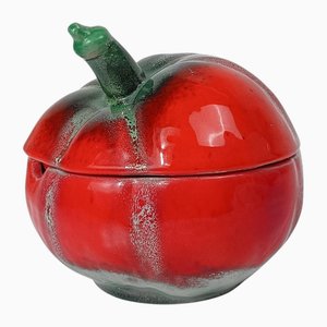 Azucarero italiano vintage de mayólica atribuido a Pacetti Albisola, años 50