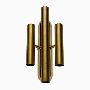 Vintage Hollywood Regency Wandlampe aus Messing, 1970er
