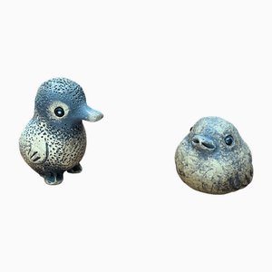 Mid-Century German Studio Pottery Bird Figurines from Worpsweder Keramik, 1960s, Set of 2