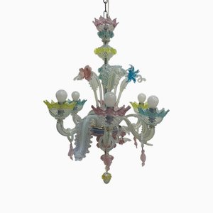 Cesare Toso zugeschriebener Murano Kronleuchter, 1960er, Italien