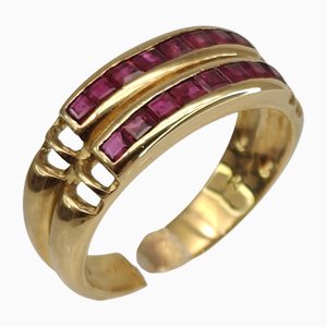 Vintage Ruby Gold Ring, 1970s