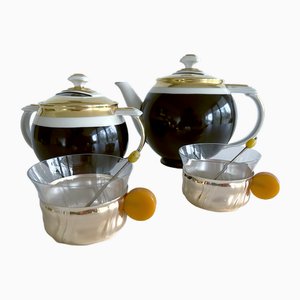 Art Deco Porzellan Teeservice von Epiag, 1930er, 4er Set