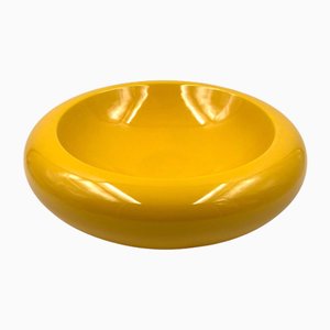 Großer Space Age Tafelaufsatz aus gelber Keramik von Sicart, Italien, 1970er