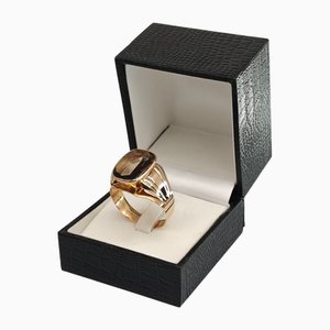 Vintage Gold Ring with Quartz, 1966