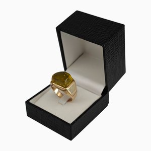 Vintage Gold Ring with Amber, 1966
