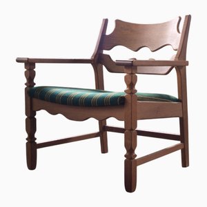 Fauteuil Brutaliste Razorblade attribué à Henning Kjærnulf, 1960s