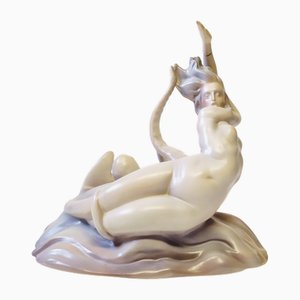 Large Ceramic Siren Sculpture from Mapelli, 1940s
