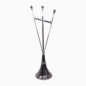 Chrom Stehlampe von Jules Dewaele Brussels, 1950er