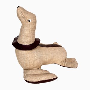 Large Therapeutic Seal in Jute by Renate Müller for H.J. Leven Kg, 1960s