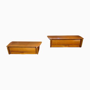 Vintage Italian Wall-Mounted Bedside Tables by La Permanente Cantù, 1950s, Set of 2