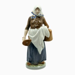 Milkmaid Figure by Christian Thomsen for Royal Copenhagen, Late 1970s