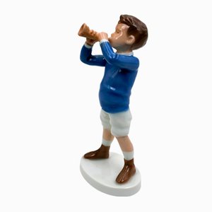 Standing Boy with Trumpet by Michaela Ahlmann for Bing & Grondahl, 1970-1982