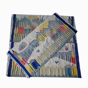Tappeti colorati bohémien, set di 3