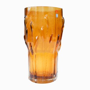 Vase Art Vintage en Verre par Kaj Blomqvist pour Humppila, Finlande