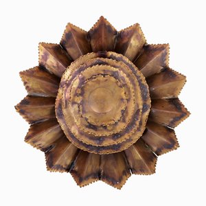 Vintage Brass Flower Wall Lamp by Svend Aage Holm Sørensen for Holm Sørensen & Co., 1960s