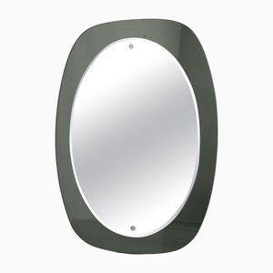 Vintage Italian Oval Mirror, 1980s