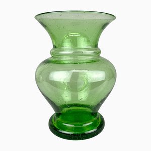 Vintage German Hand Made Glass Vase, 1970s