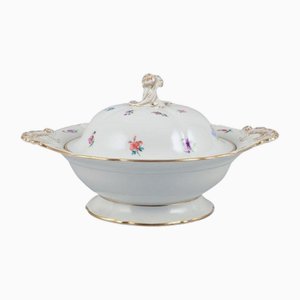Large German Round Lidded Tureen in Porcelain from Meissen, 1920s