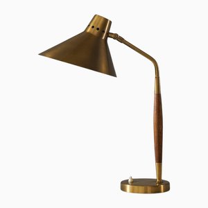 Midcentury Swedish Table Lamp in Perforated Brass, 1940s