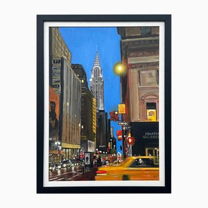 Angela Wakefield, Chrysler Building Taxi Fifth Avenue New York City by British Artist, 2012