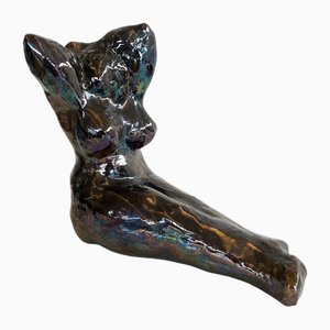 Ceramic Venus Seated Sculpture by Carlo Alberti, 1970s