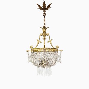 Antique French Bronze Chandelier, 1890s