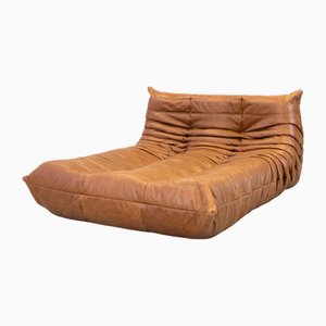Togo Chaise Lounge in Pine Leather by Michel Ducaroy for Ligne Roset, 1974