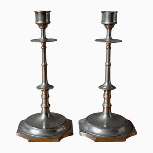 Antique Silver Candlesticks, Set of 2