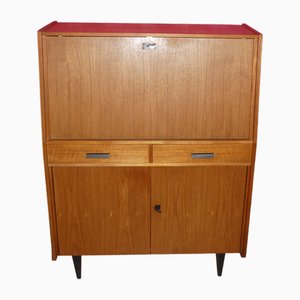 Vintage Sekretär aus Nussholz Furnier, 1960er
