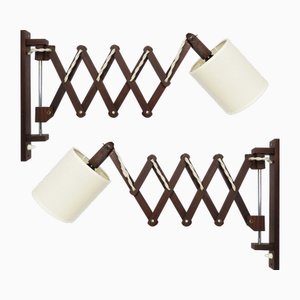 Scissors Wall Lamps, 1960s, Set of 2