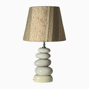 Cracked Pebble Lamp attributed to François Châtain with Original Lampshade, France, 1970s