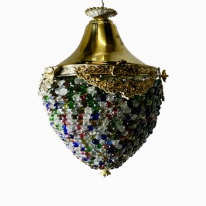 Grand Abat-Jour en Forme de Larme Multicolore, France, 1960s