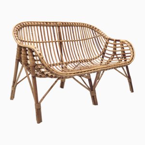 Italienisches Vintage Bambus Sofa, 1960er
