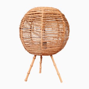 Lampe de Bureau Tripode Vintage en Corde, 1960s