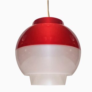 Lampada Fakta modernista in vetro acrilico di Bent Karlby per ASK, Danimarca, anni '70