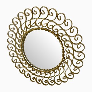 Golden Round Forge Mirror