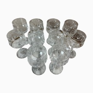 Vasos de cristal, 1930. Juego de 10