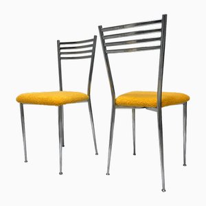 Vintage Upholstered Chrome Kitchen Chairs, Set of 4