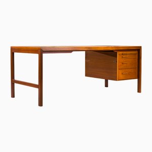 Model 52 Teak Executive Desk by Henry Rosengren Hansen for Brande Møbelindustri, 1960s