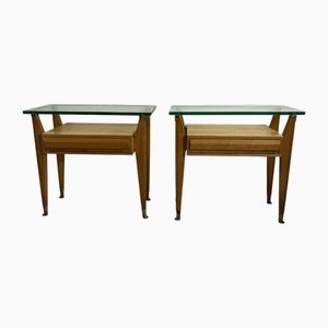 Tables de Chevet G. Cecchini et C. Lissone dans le style de Vittorio Dassi, 1950s, Set de 2