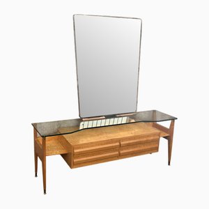 Dresser and Mirror by G. Cecchini and C. Lissone, 1950s, Set of 2