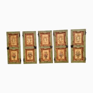 Lackierte Tiroler Volkskunst Türen, 1900, 5er Set