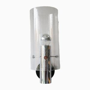 Lámpara de pared de cristal burbuja grande de Glashütte Limburg, años 70