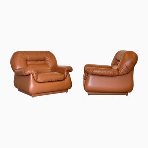 Vintage Lederstühle, 1960er, 2er Set