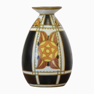 Art Deco Pottery Vase by Charles Catteau for Boch Frères Keramis, 1930s