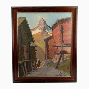 Wipperman, Findeln with Matterhorn, 1937, Oil Painting